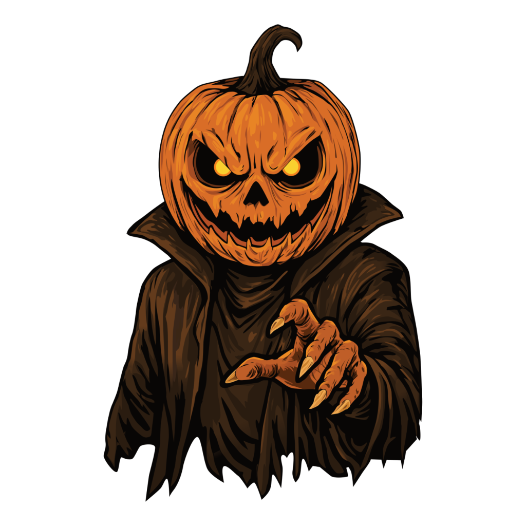 Vector Jack-o'-lantern creature for Print