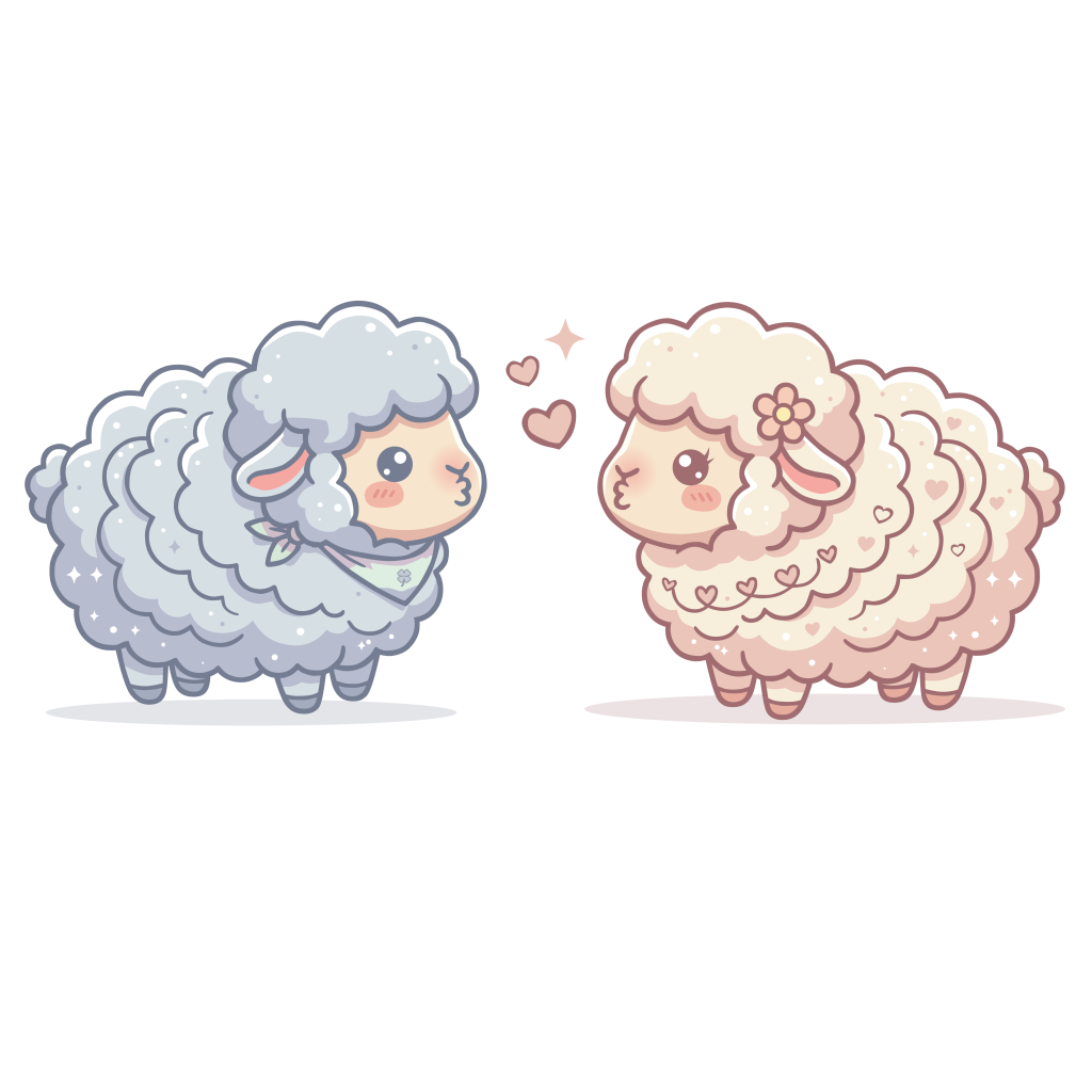 Vector Sheeps for Print